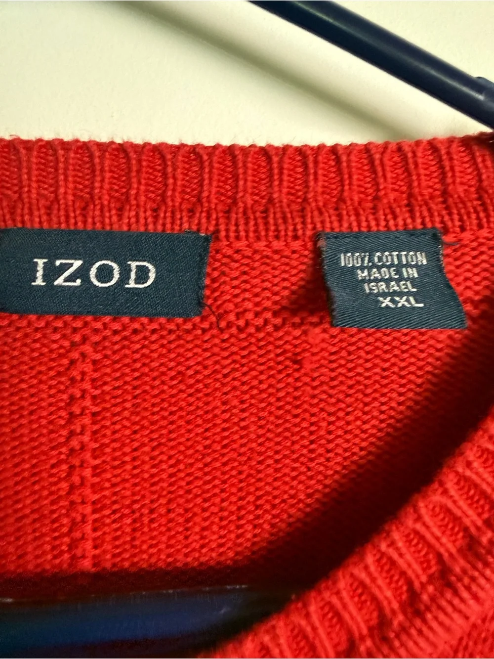 Izod Men’s Red Crewneck Knit Sweater